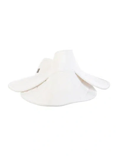 Pre-owned Dior Visor Hat In White