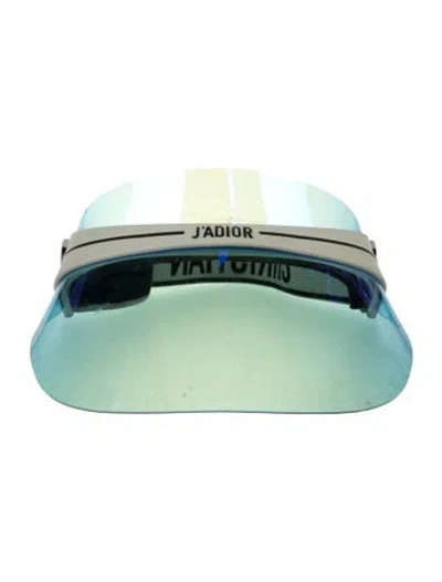 Pre-owned Dior Visor With J'a Logo At Front And White Adjustable Logo Band. In Multi