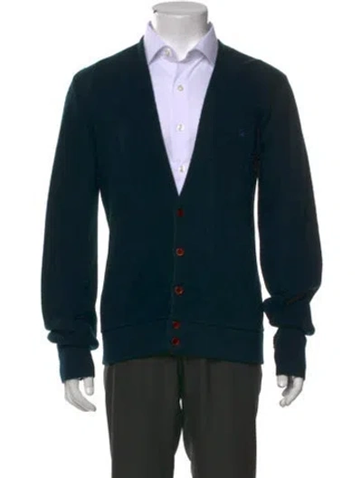 Pre-owned Dior V-neck Long Sleeve Cardigan In Black