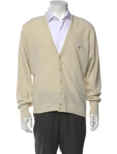 Pre-owned Dior V-neck Long Sleeve Cardigan In Neutral
