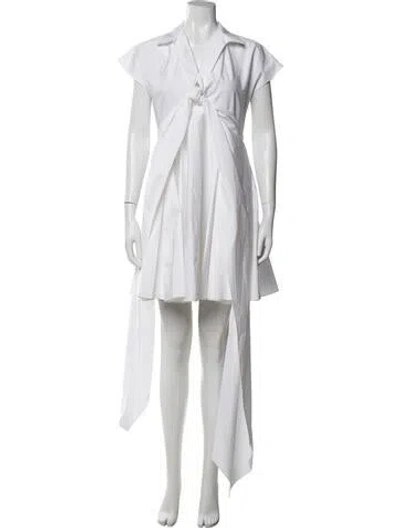 Pre-owned Dior V-neck Mini Dress In White