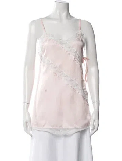 Pre-owned Dior V-neck Sleeveless Top In Pink
