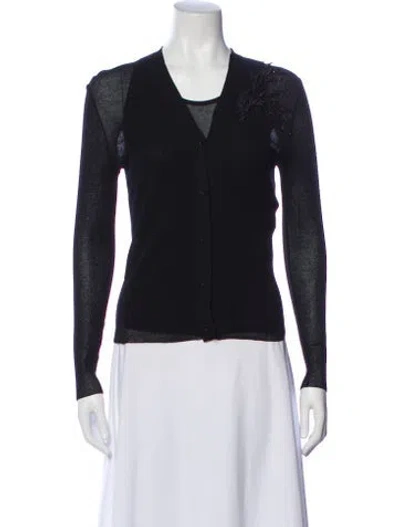 Pre-owned Dior V-neck Sweater In Black
