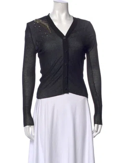 Pre-owned Dior V-neck Sweater In Black
