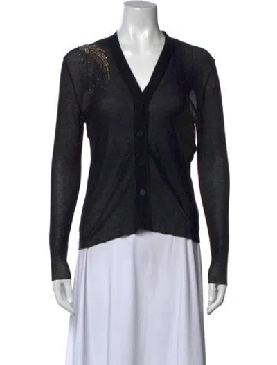 Pre-owned Dior V-neck Sweater In Black