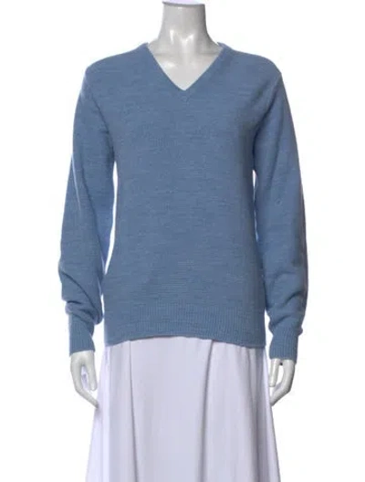 Pre-owned Dior V-neck Sweater In Blue