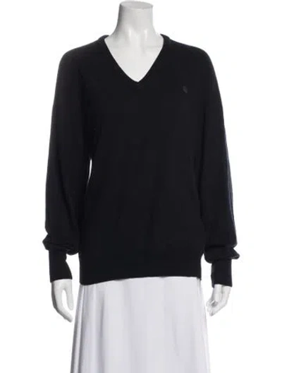 Pre-owned Dior V-neck Sweater In Blue