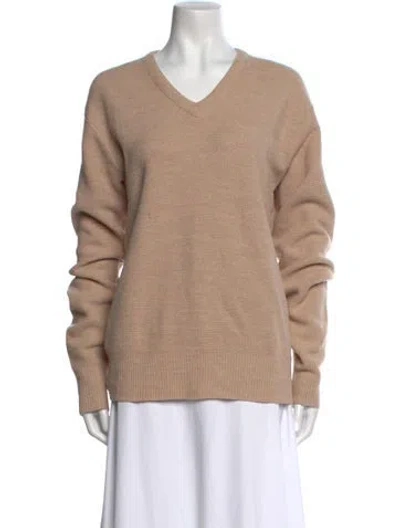 Pre-owned Dior V-neck Sweater In Brown