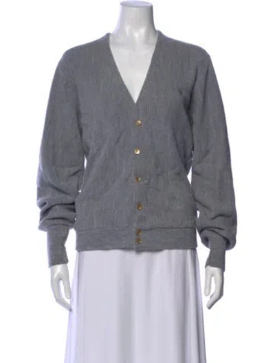 Pre-owned Dior V-neck Sweater In Grey