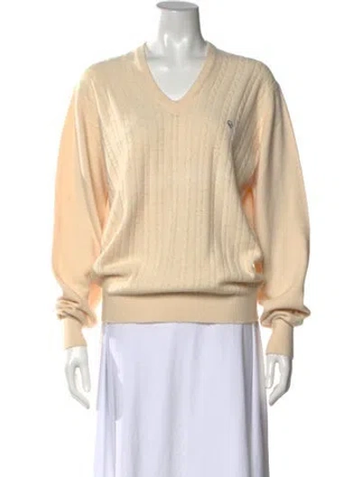 Pre-owned Dior V-neck Sweater In Neutrals