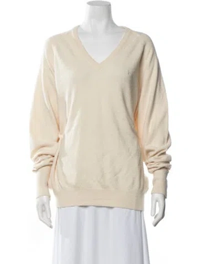 Pre-owned Dior V-neck Sweater In Neutrals