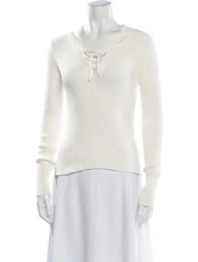Pre-owned Dior V-neck Sweater In Neutrals