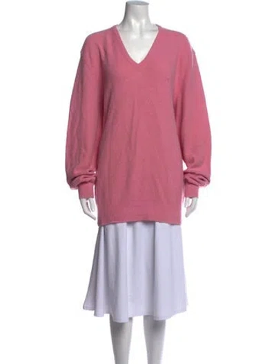 Pre-owned Dior V-neck Sweater In Pink