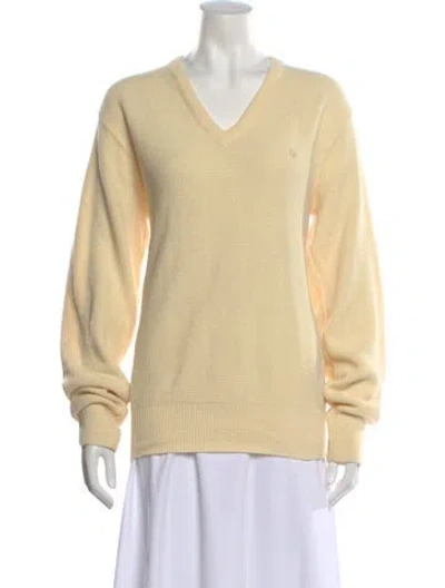 Pre-owned Dior V-neck Sweater In Yellow