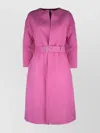 Dior Waist Belted Long Coat With Metal Buckle