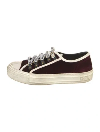 Pre-owned Dior Walk 'n'  Sneakers In Burgundy