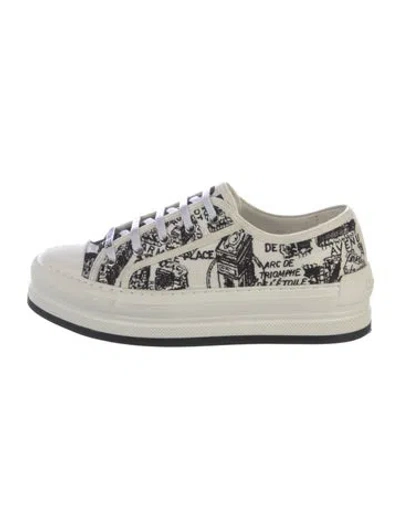 Pre-owned Dior Walk'n 'plan De Paris' Sneakers In White