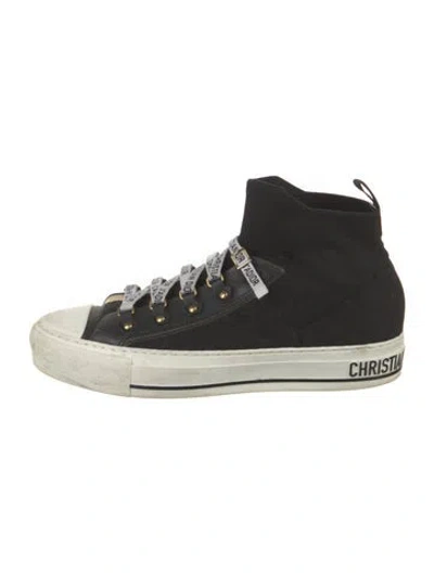 Pre-owned Dior Walk'n' Cannage Sneakers In Black