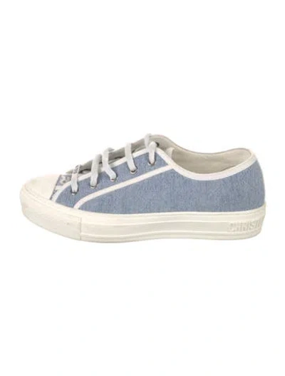 Pre-owned Dior Walk'n' 'cannage' Sneakers In Blue