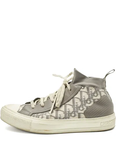 Pre-owned Dior Walk'n' Knit Sneakers In Gray