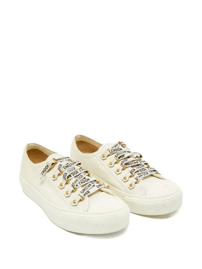 Pre-owned Dior Walk'n' Lace-up Sneakers In Neutral