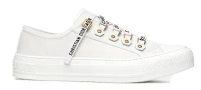 Pre-owned Dior Walk'n' Low Top Canvas (women's) Sneakers In White