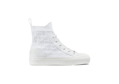 Pre-owned Dior Walk'n' Mid Oblique (women's) Sneakers In White