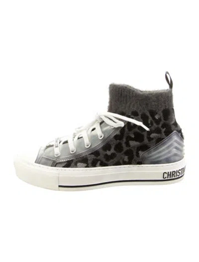 Pre-owned Dior Walk'n' 'mizza Furry' Sneakers In Gray