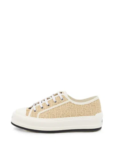 Pre-owned Dior Walk'n' Oblique Low-top Sneakers In Neutrals