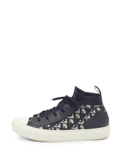 Pre-owned Dior Walk'n' Oblique Sneakers In Blue