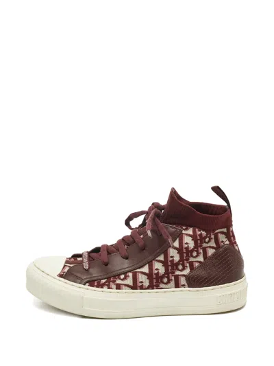 Pre-owned Dior Walk'n' Panelled Sneakers In Brown