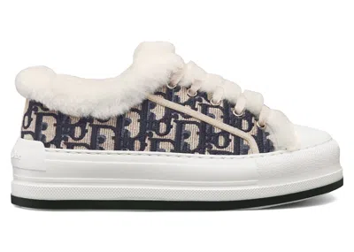 Pre-owned Dior Walk'n' Platform  Oblique (women's) Sneakers In Deep Blue/white In Multi