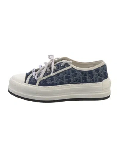 Pre-owned Dior Walk'n' 'platform' Sneakers In Blue/neutrals