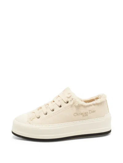 Pre-owned Dior Walk'n' Platform Sneakers In Neutral