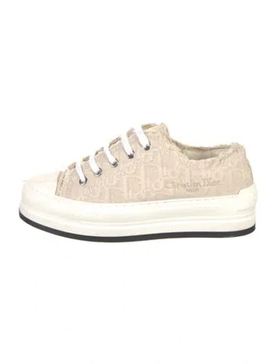 Pre-owned Dior Walk'n' Platform Sneakers In Neutral