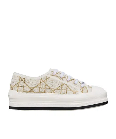 Dior Walk'n' Platform Sneakers In White