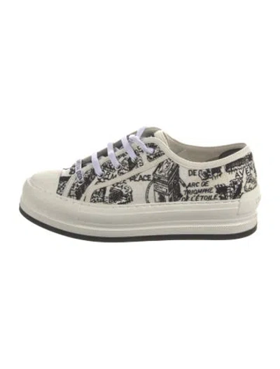 Pre-owned Dior Walk'n' Platform Sneakers In White