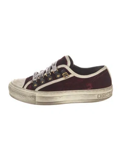 Pre-owned Dior Walk'n' Sneakers In Burgundy