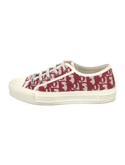 Pre-owned Dior Walk'n' Sneakers In Burgundy