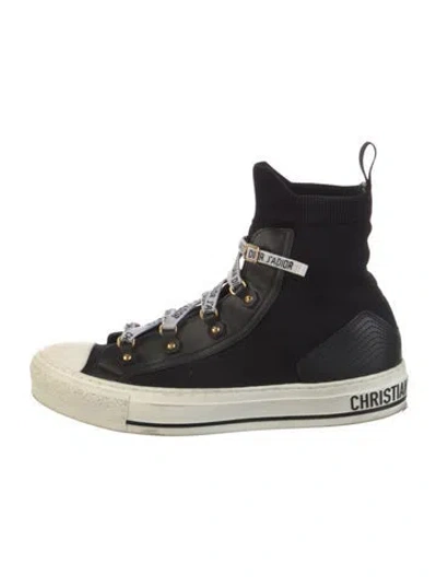 Pre-owned Dior Walk'n' Technical Knit Chunky Sneakers In Black
