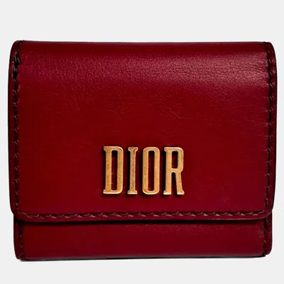 Pre-owned Dior Wallet In Red