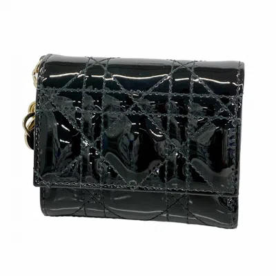 Pre-owned Dior Wallet (tri-fold) () In Black