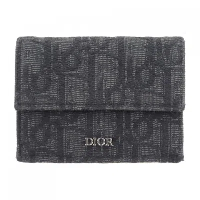 Pre-owned Dior Wallet (tri-fold) () In Gray