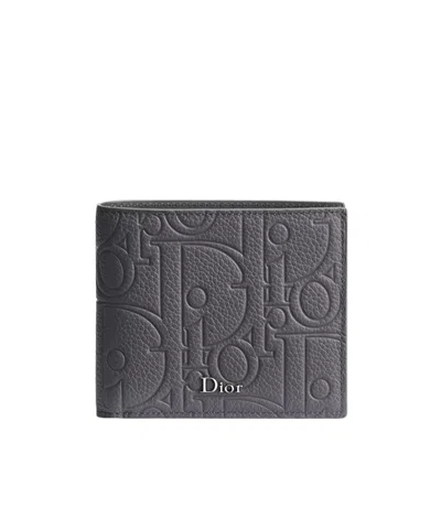 Dior Wallet With Coin Pocket In Gray