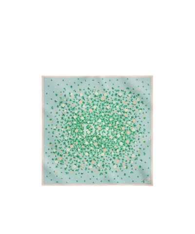 Dior Water Lily 90 Square Scarf In Green