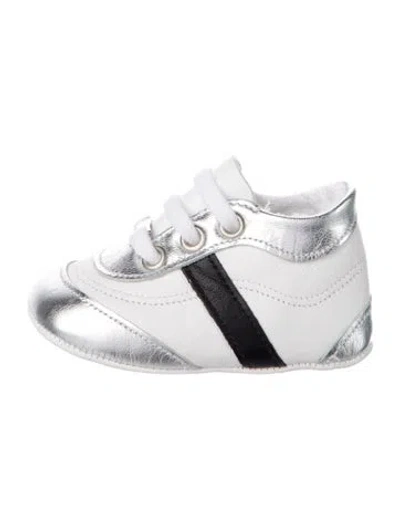 Pre-owned Dior Babies' White And Black And Silver Low Top Sneakers In Black/silver/white