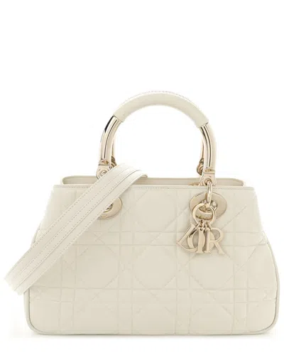 Dior White Calfskin Leather Cannage Medium The Lady 95.22 (authentic Pre-  Loved)