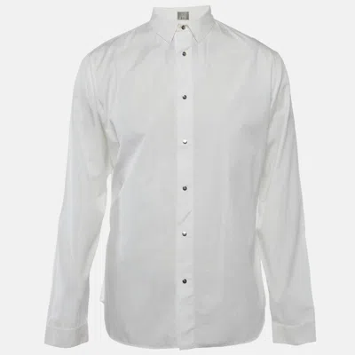 Pre-owned Dior White Cotton Long Sleeve Shirt Xl