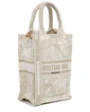 Dior White Leather Mini Jardin D'hiver Vertical Book Tote (authentic Pre-  Loved) In Metallic