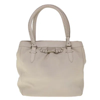 Pre-owned Dior White Leather Tote Bag ()